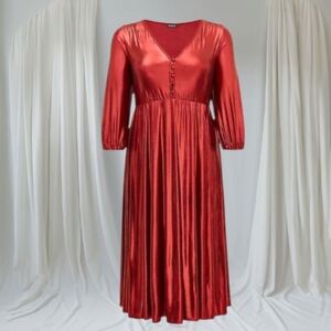 TORRID Plus Size New Red Liquid Knit Holiday Maxi Dress